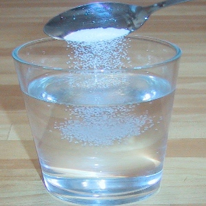 beaker with water and salt